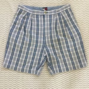 Tommy Hilfiger Men’s Plaid Pleated Shorts Sz. 36